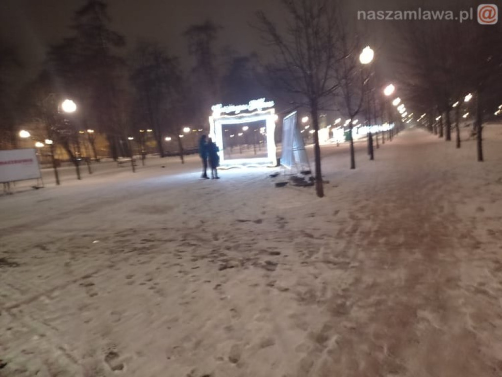 Świąteczne iluminacje w parku