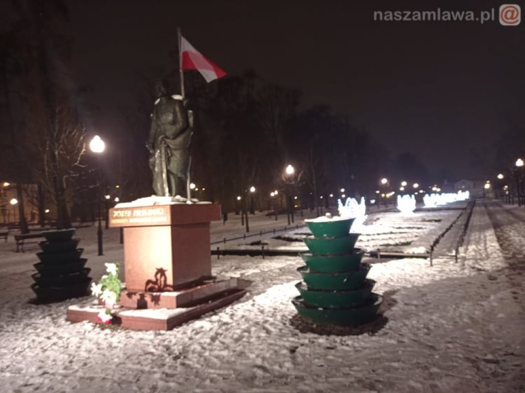 Świąteczne iluminacje w parku