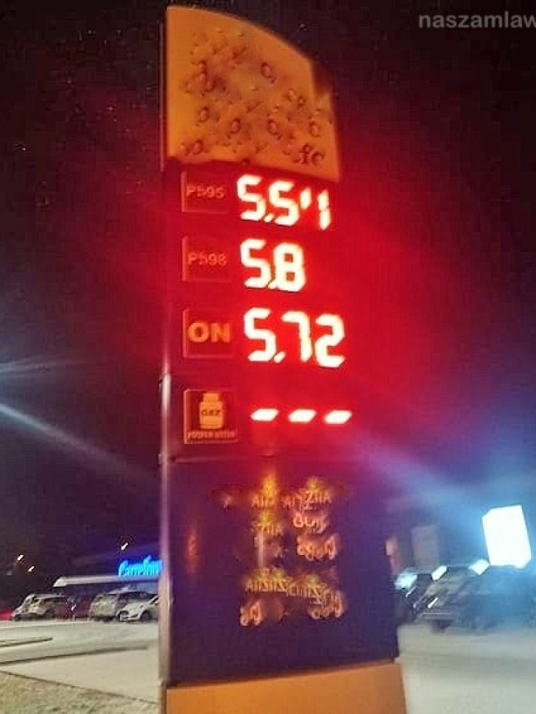 Ceny paliw w Mławie