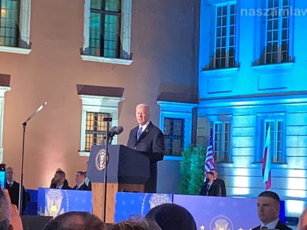 Mławianie na przemówieniu Bidena [ZDJĘCIA]