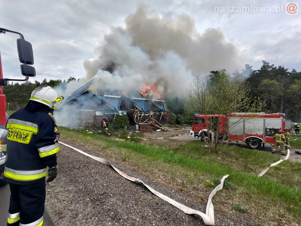Pożar legendarnego zajazdu w Napierkach
