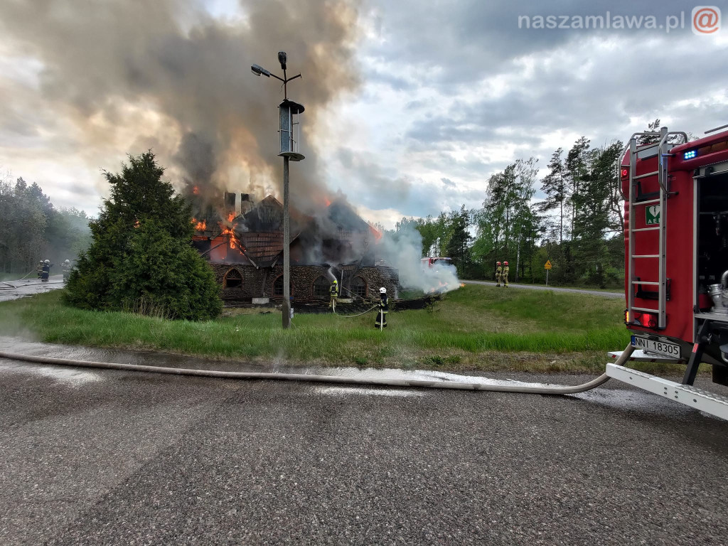 Pożar legendarnego zajazdu w Napierkach