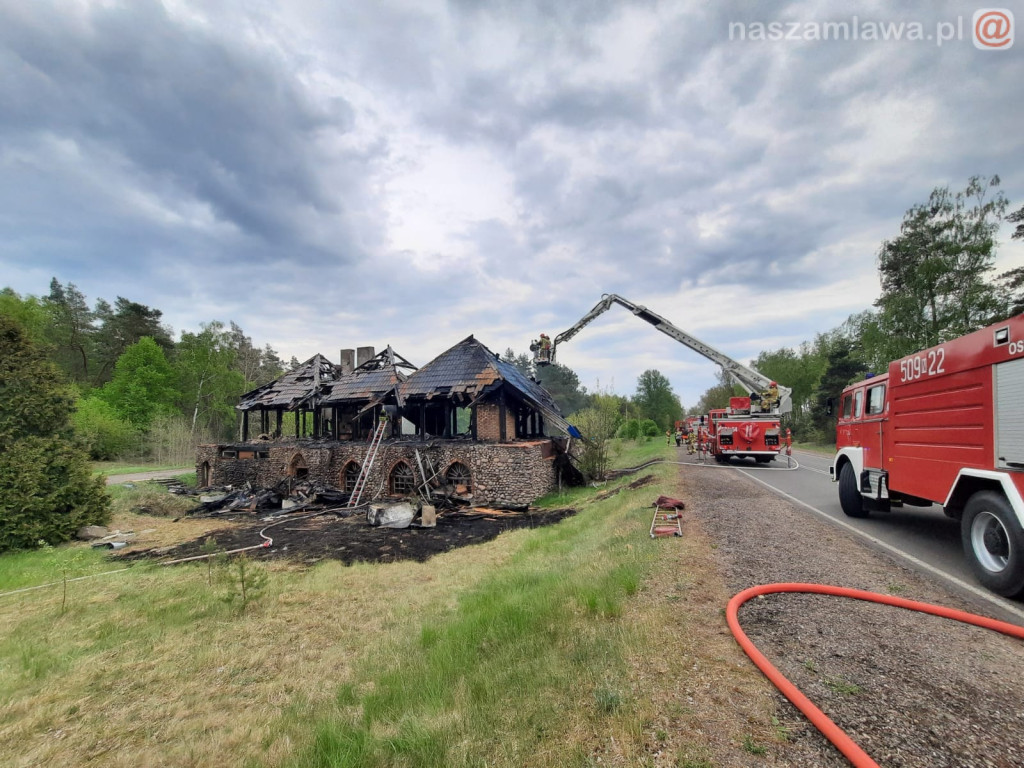 Pożar legendarnego zajazdu w Napierkach
