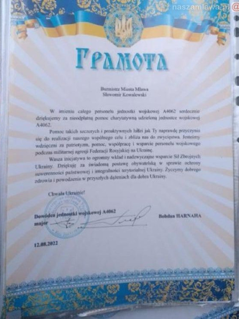 Transport z Mławy trafił na front [ZDJĘCIA]