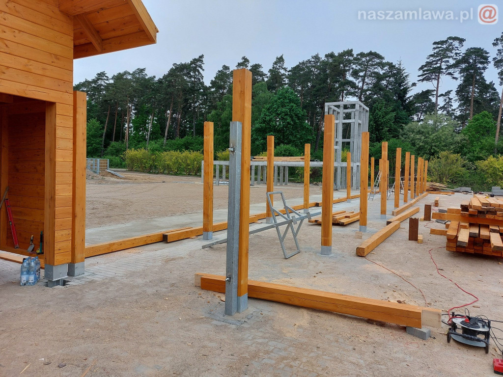 Prace przy Pokazowej Zagrodzie Żubrów [ZDJĘCIA]