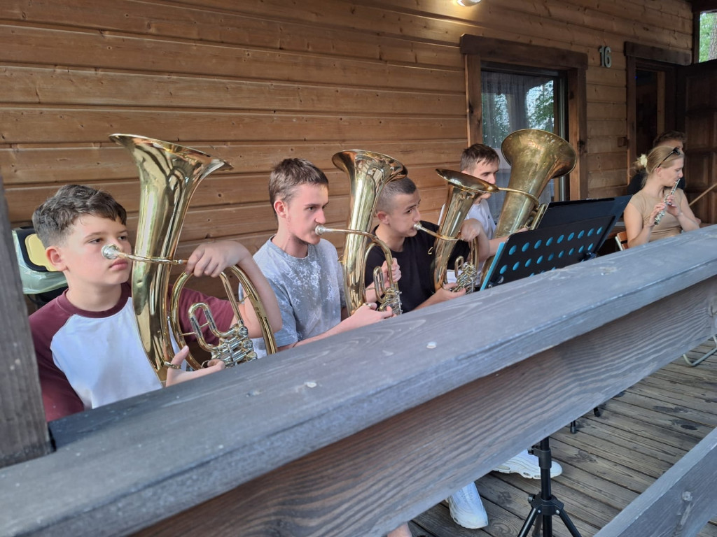 Mławska Orkiestra Dęta na warsztatach