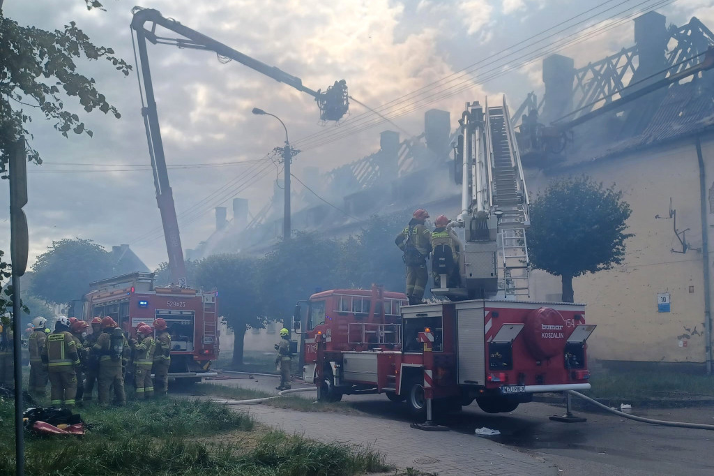 Mławska policja informuje o skutkach pożaru kamienicy przy ulicy Słowackiego