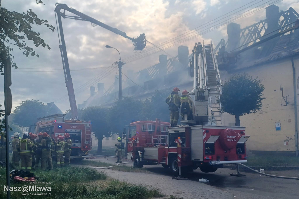 Mławska policja informuje o skutkach pożaru kamienicy przy ulicy Słowackiego