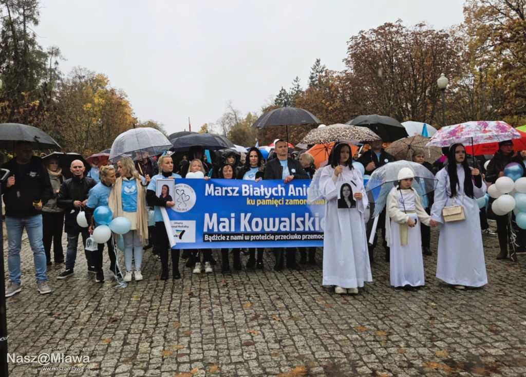 Nawet niebo płakało podczas Marszu Białych Aniołów w Mławie pamięci Mai Kowalskiej