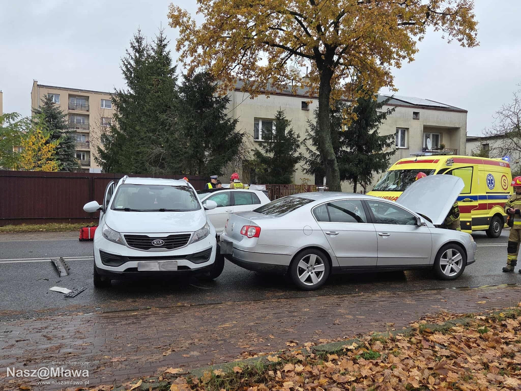 Karambol na Piłsudskiego w Mławie