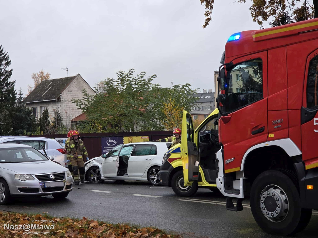 Karambol na Piłsudskiego w Mławie