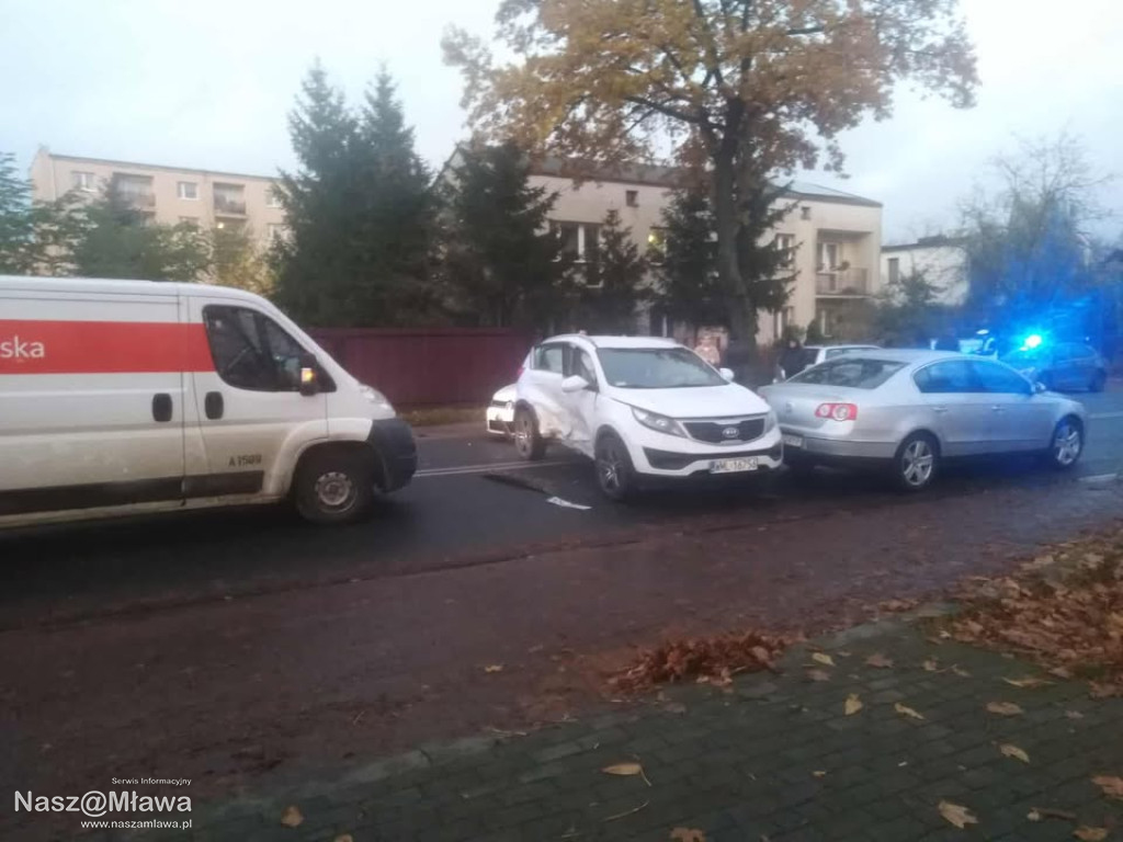 Karambol na Piłsudskiego w Mławie