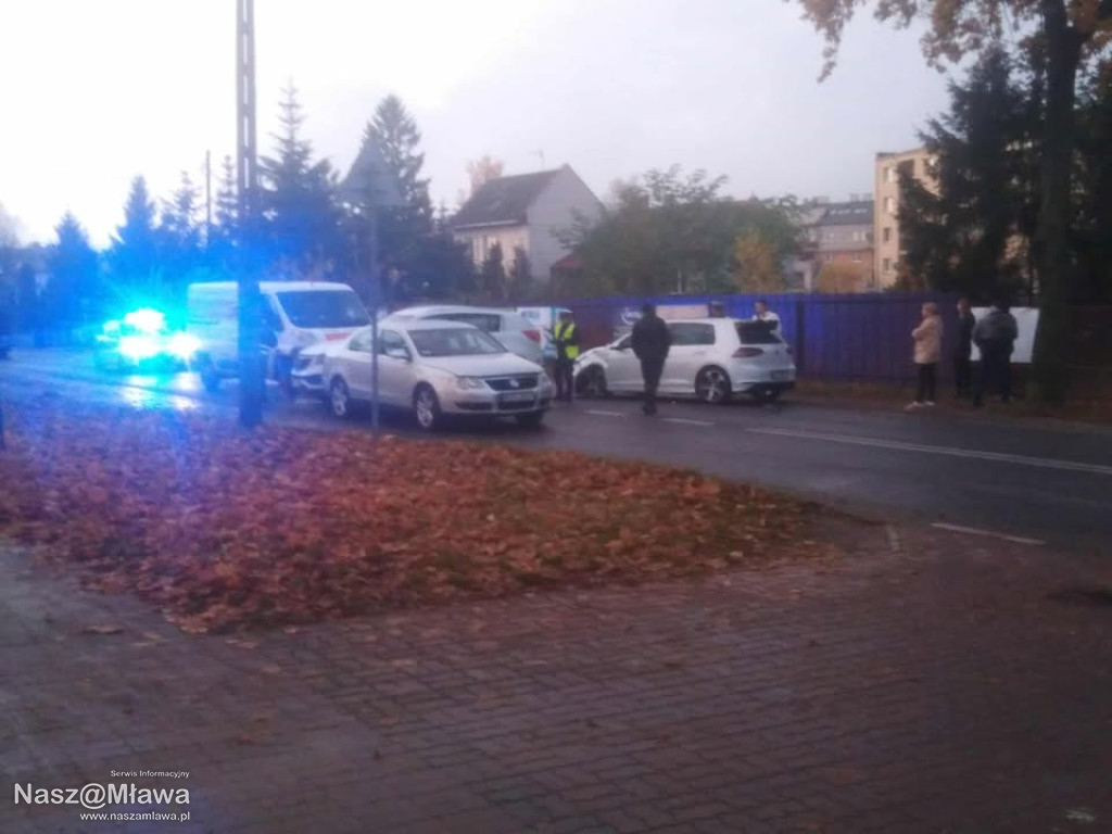 Karambol na Piłsudskiego w Mławie