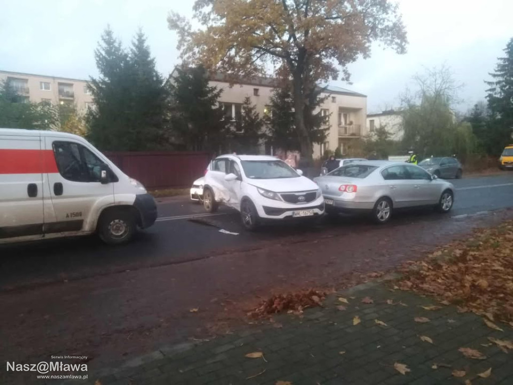 Karambol na Piłsudskiego w Mławie