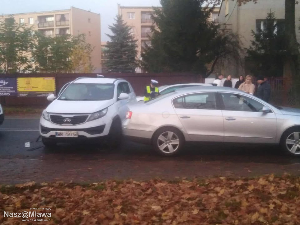 Karambol na Piłsudskiego w Mławie