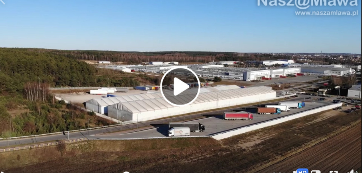 Widok na Mławę z lotu ptaka. Zobaczcie kolejny film!