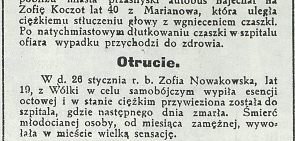 Wszystko po nazwiskach, wypadek i otrucia