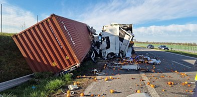 Mława: Tragiczne skutki wypadku tirów na S7