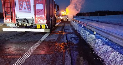 Mława. Samochód w płomieniach na siódemce