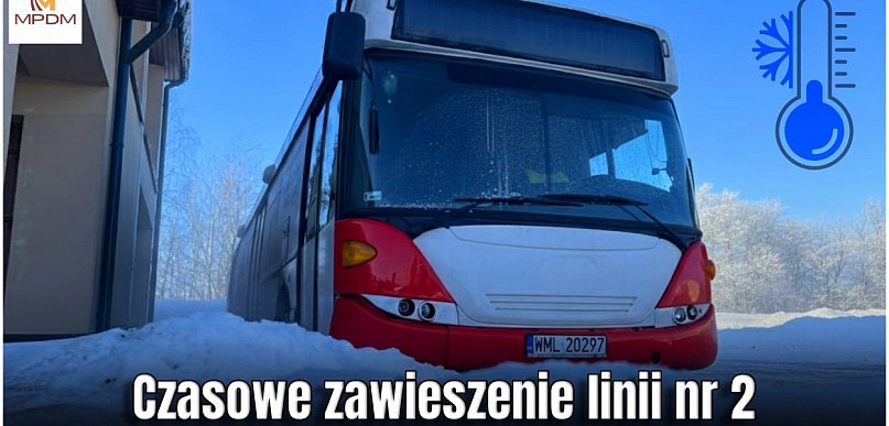 Mława: Siarczysty mróz unieruchomił miejskie autobusy. Linia nr 2 zawieszona