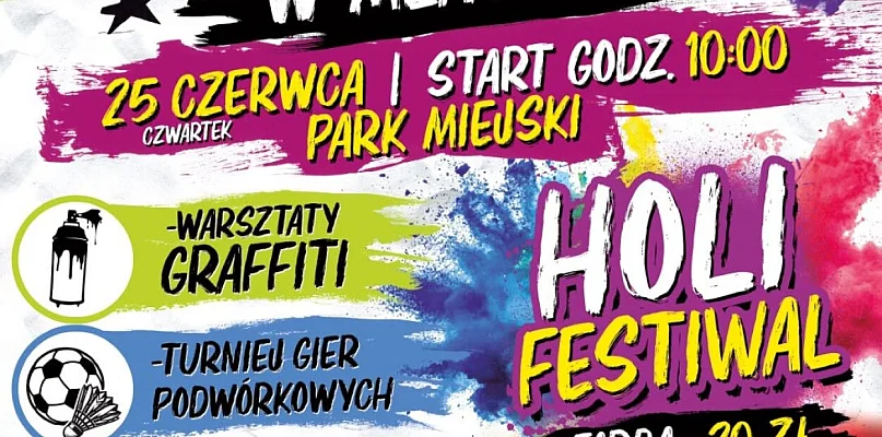 Dzień Młodzieży w Mławie: Graffiti i Holi Festiwal