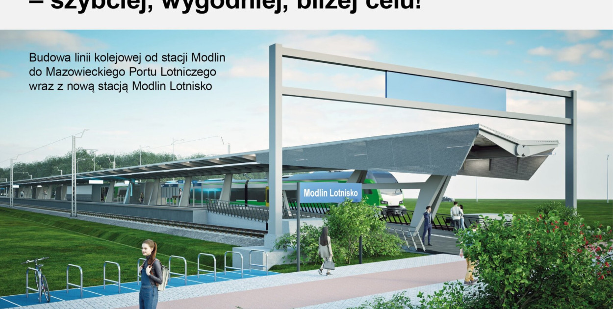 Bezpośredni pociąg na lotnisko w Modlinie: Ruszył przetarg na kluczową linię kolej