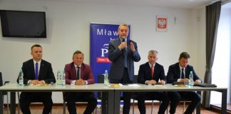 Minister Henryk Kowalczyk na spotkaniu w Mławie / fot. portal Nasza Mława