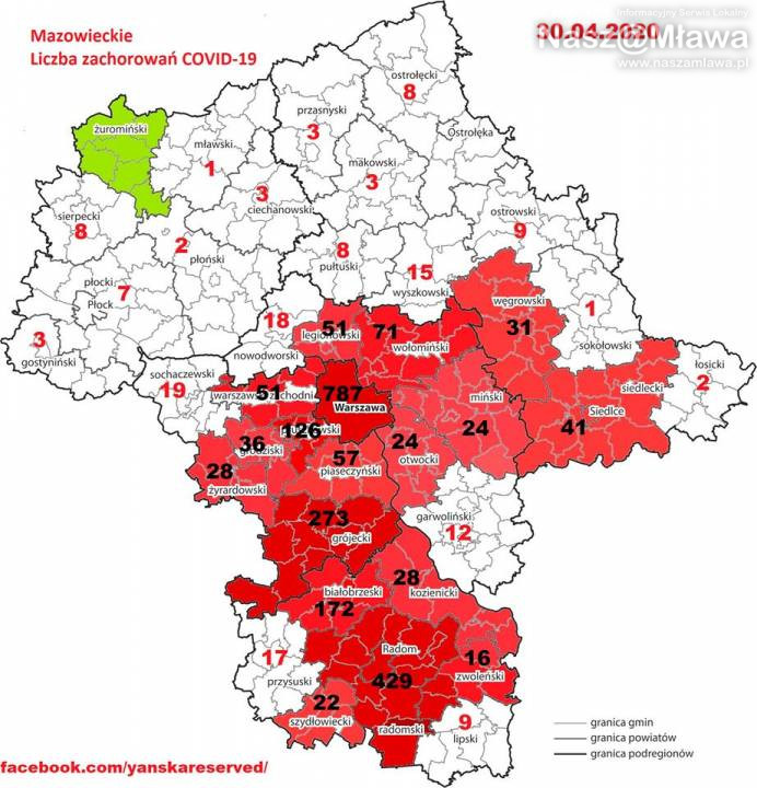 20200501 powiat żuromiński jedynym w wojewóztwie