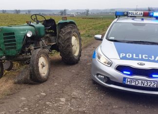 traktor, policja