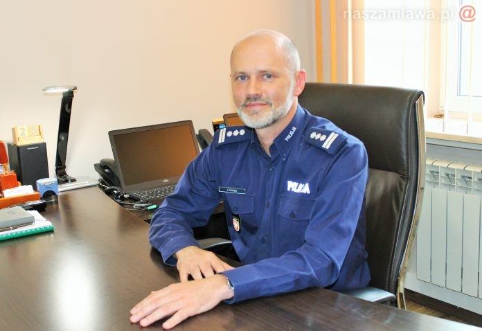 Komendant Powiatowy Policji w Mławie, insp. Artur Ryfiński