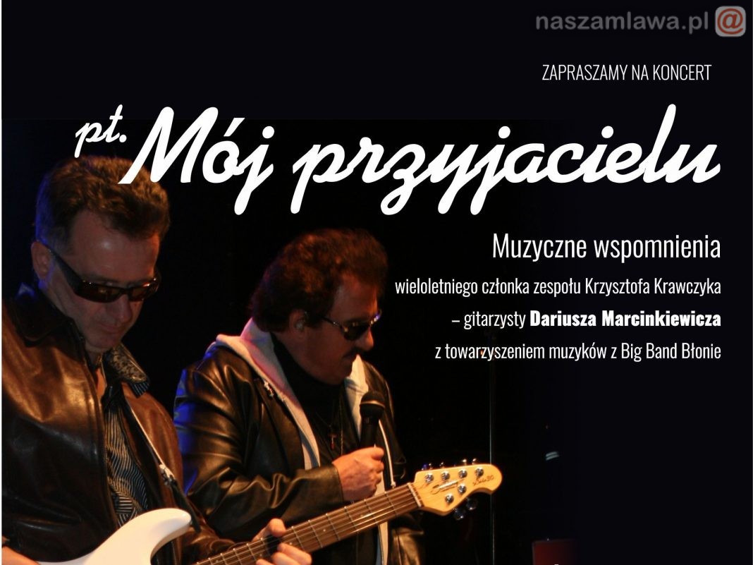 Plakat na koncert piosenek Krzysztofa Krawczyka