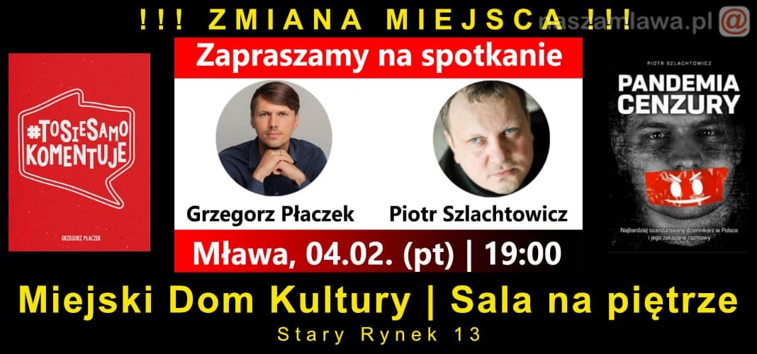 plakat spotkanie w Mławie