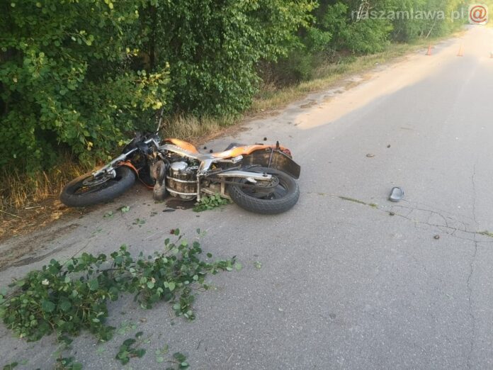motocykl po wypadku